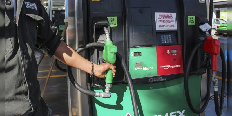 Gasolinas, desde 16.55 pesos y hasta 18.30 pesos este jueves 