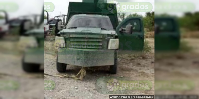 Aseguran camioneta blindada de manera artesanal en Camargo, Tamaulipas - Foto 0 