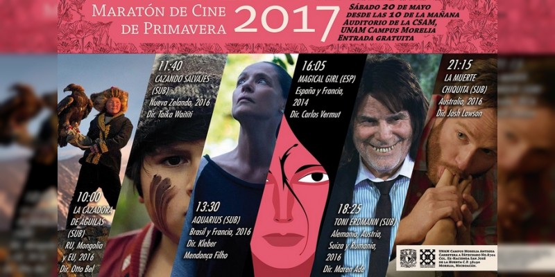 El maratón de cine de primavera 2017 regresa este fin a la UNAM Campus Morelia 
