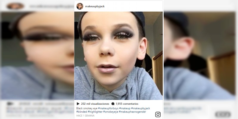 Jack, el niño de 10 años con talentosos tutoriales de maquillaje 