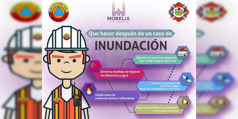 Protección Civil y Bomberos de Morelia llama a la prevención por inicio de temporada de huracanes 