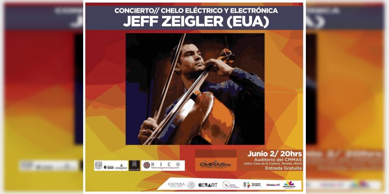 Jeff Zeigler, ex chelista de Kronos Quartet, este viernes en el CMMAS 