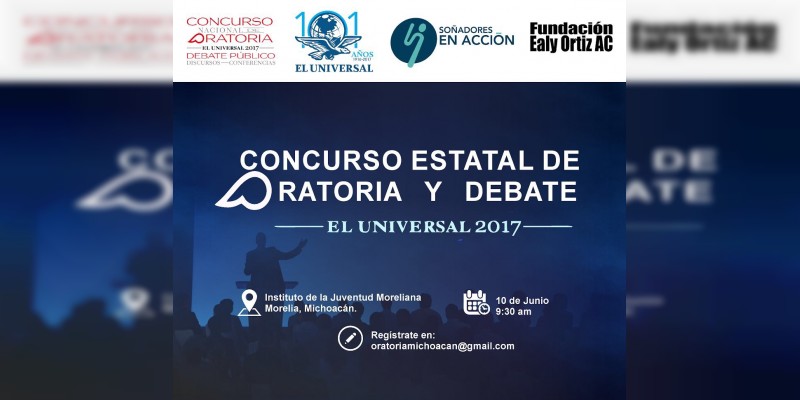 Convocan a jóvenes michoacanos a participar en el Concurso Estatal de Oratoria y Debate El Universal 2017   - Foto 0 