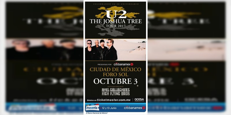 U2 confirma concierto en el Foro Sol 