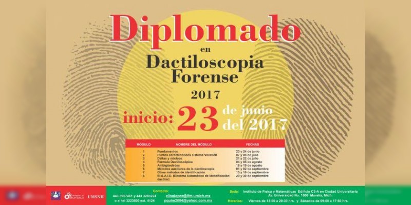 Ofrecen Diplomado en Dactiloscopia Forense en la Casa de Hidalgo 