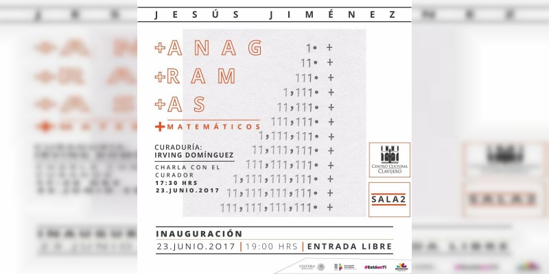 ”Anagramas Matemáticos“, en el Centro Cultural Clavijero 
