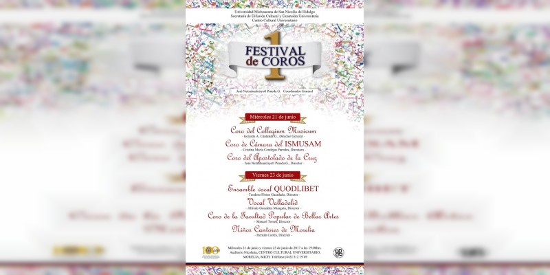 Inicia Primer Festival de Coros en la UMSNH 