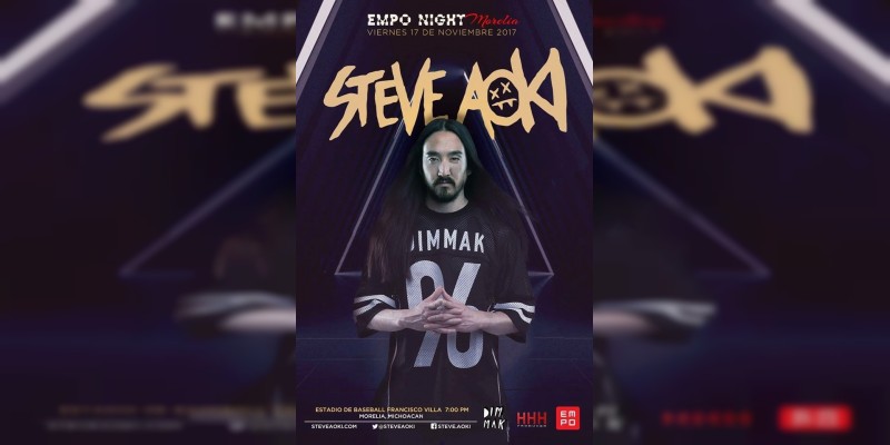 Steve Aoki pondrá la fiesta del año en Morelia  