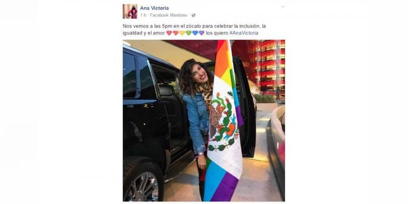 Hija de Amanda Miguel y Diego Verdaguer destroza bandera mexicana con colores GAY 