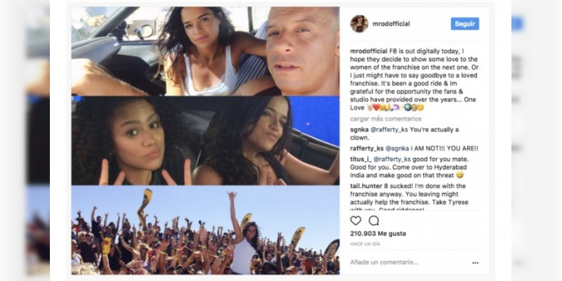Michelle Rodríguez podría dejar Rápido Y Furioso - Foto 1 