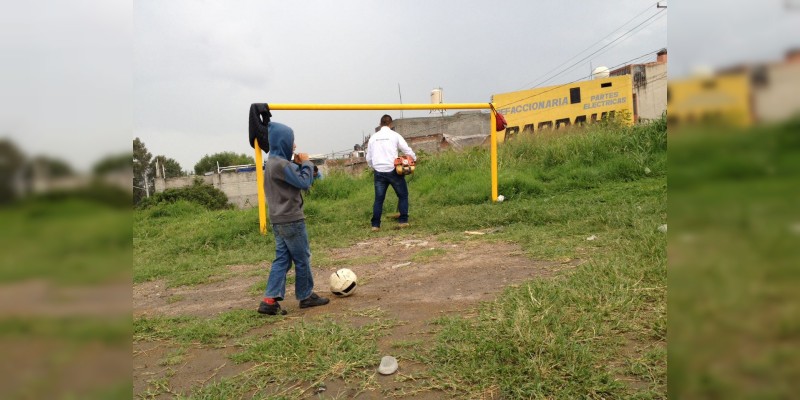 Trabaja SSP en la recuperación de espacios públicos en Morelia 