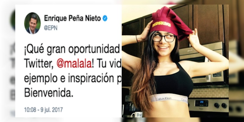 Peña Nieto es expuesto con mensaje, usuarios dicen que es para ex actriz porno 