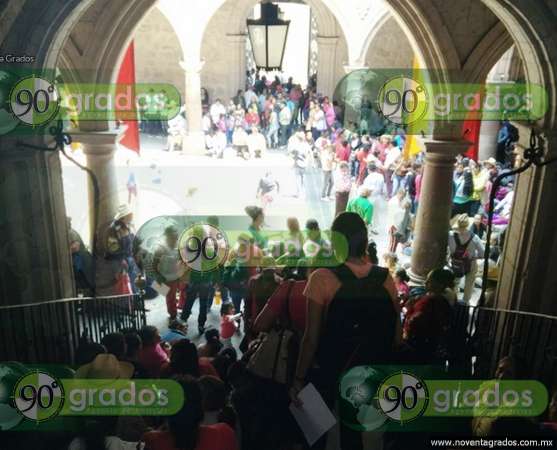 Antorcha Campesina se manifiesta en el Ayuntamiento de Morelia 