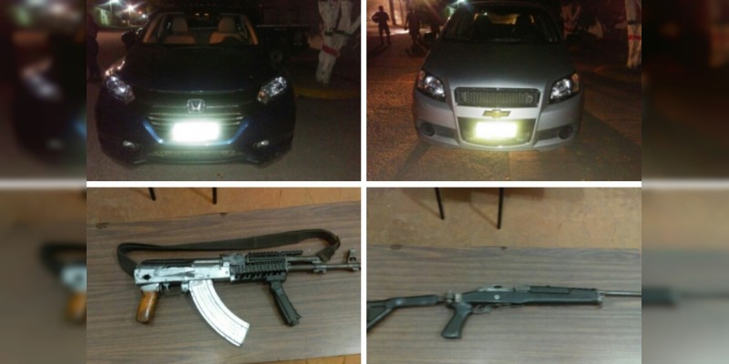 Aseguran vehículos robados y armas de fuego en Lombardía 