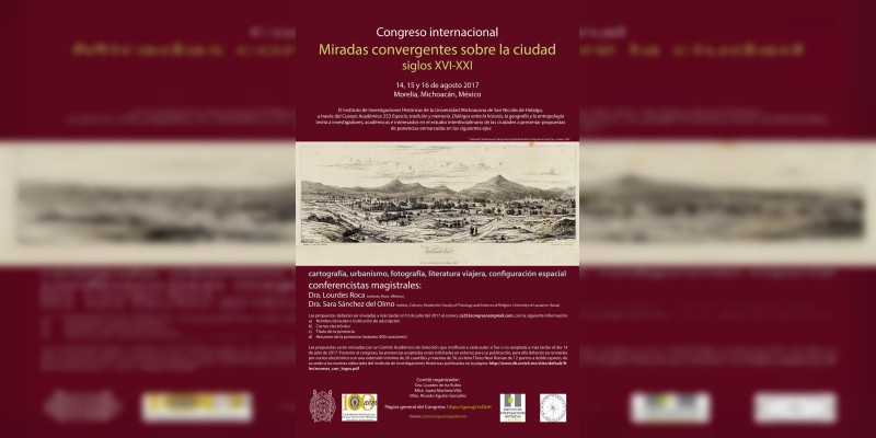 Miradas convergentes sobre la ciudad, tema del próximo Congreso Internacional en la UMSNH 