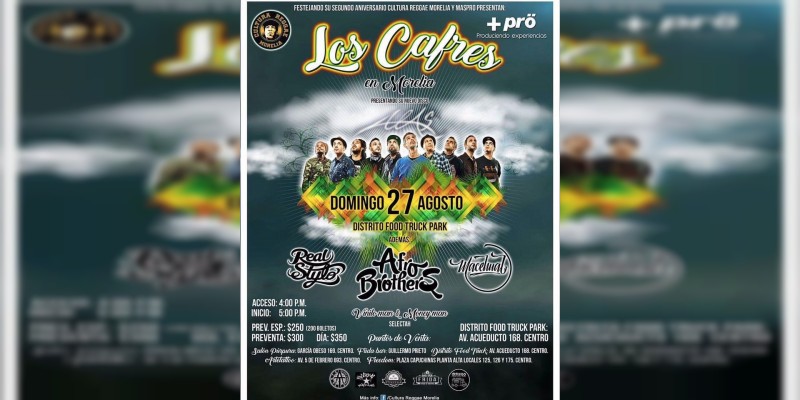 Los Cafres presentarán su nuevo disco "Alas" en Morelia  