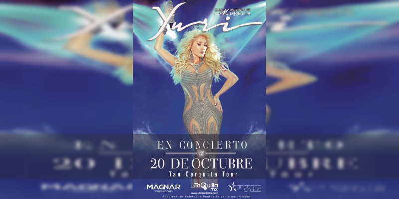 Yuri confirma su "Tan Cerquita Tour" en Morelia  