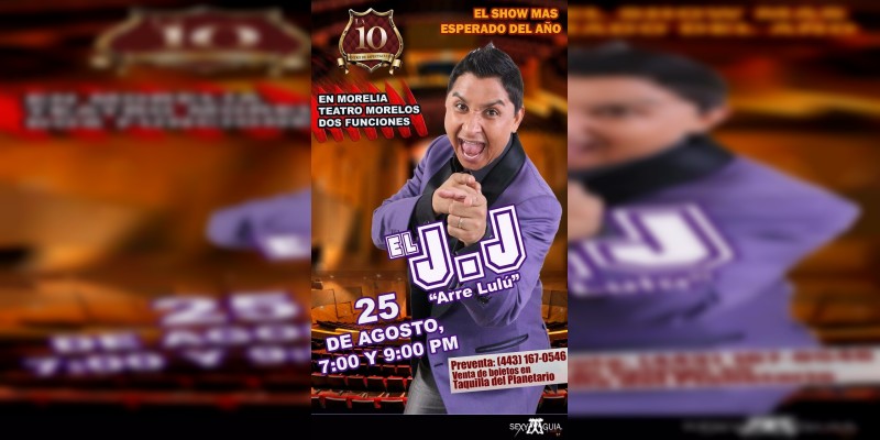 ¡El comediante J.J matara a los morelianos, pero de risa! 