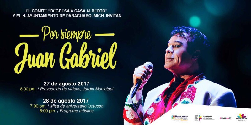 Anuncia Secum homenaje a Juan Gabriel, en su primer aniversario luctuoso 