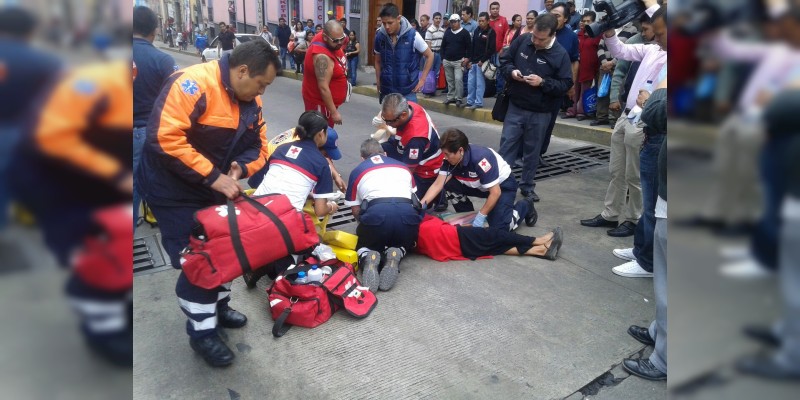 Mujer es atropellada durante manifestación del SUEUM en el centro histórico de Morelia  