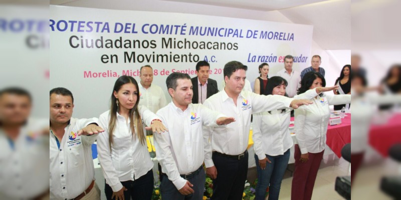 Rinde protesta Comité de Morelia de Ciudadanos Michoacanos en Movimiento AC  
