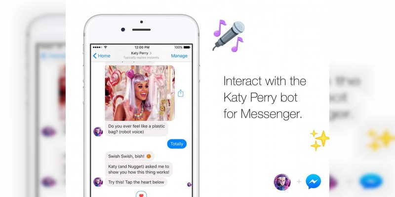 Ya podrás platicar con Katy Perry en Facebook Messenger 