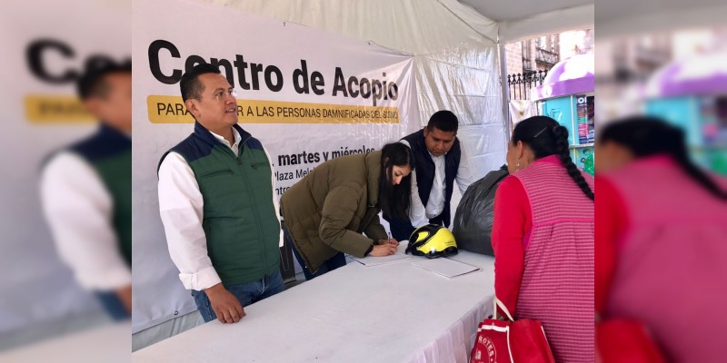 PRD reinstala centro de acopio para damnificados ahora de Morelos y Puebla  