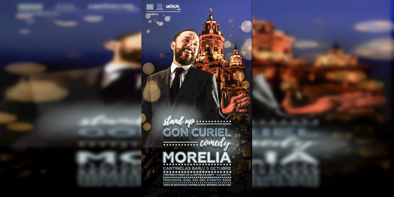 Gon Curiel llega por primera vez a Morelia con su Stand Up Comedy 