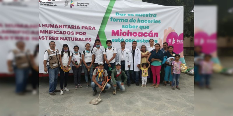 Brigadas de SSM apoyan a damnificados en Morelos 