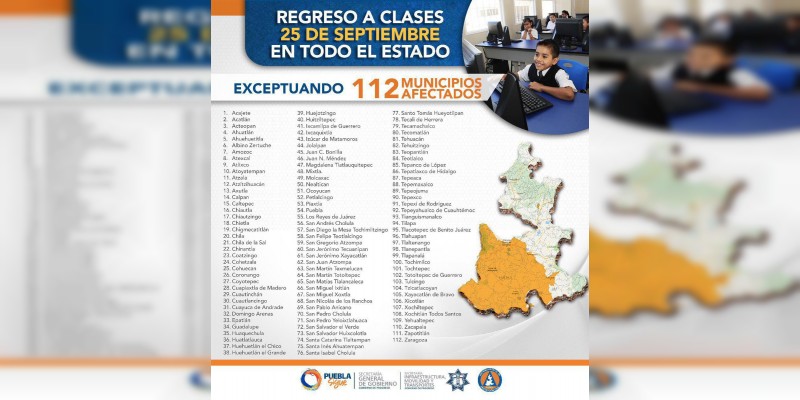 Seguirán sin clases en Puebla 