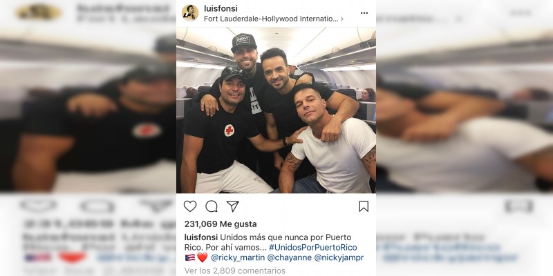 Ricky Martín, Luis Fonsi y Chayanne llegar a Puerto Rico para ayudar  