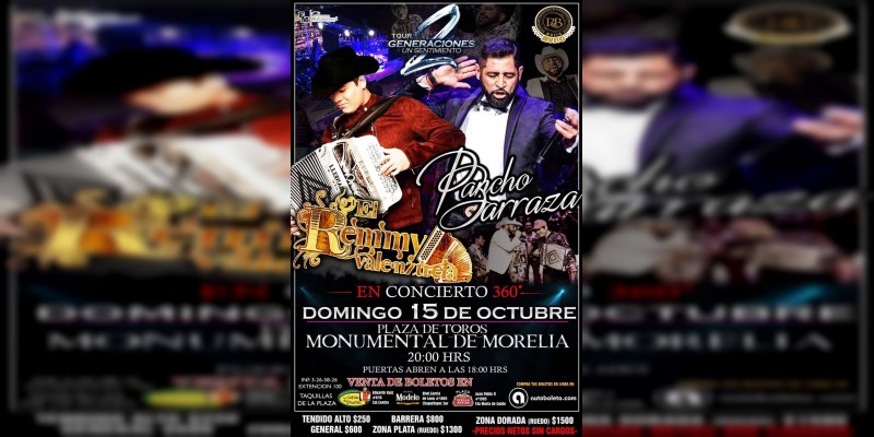 Eventos Monumentales presenta el concierto del año en Morelia  