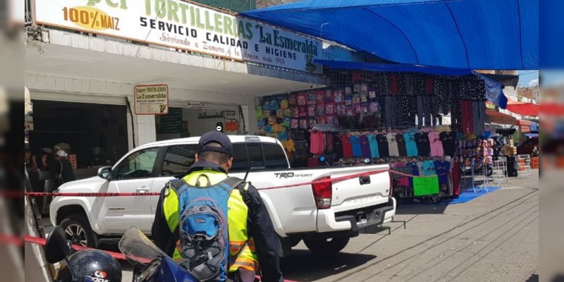 Un herido deja balacera en Mercado Miguel Hidalgo de Zamora 
