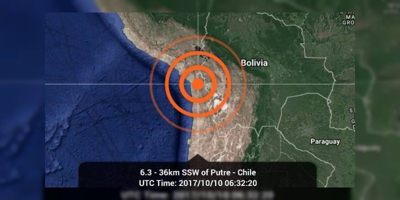 Terremoto de 6.3 grados sacude el norte de Chile 