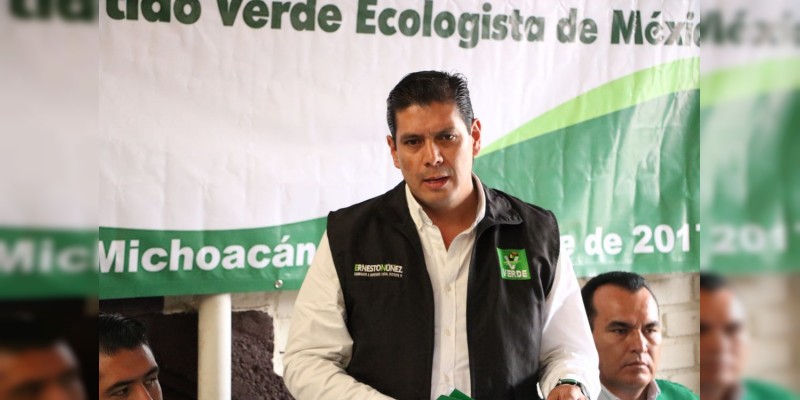 Rinden protesta integrantes del Comité Municipal del Partido Verde, en Ciudad Hidalgo 