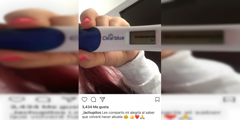 La ”Chupitos“ presume prueba de embarazo en sus redes sociales  