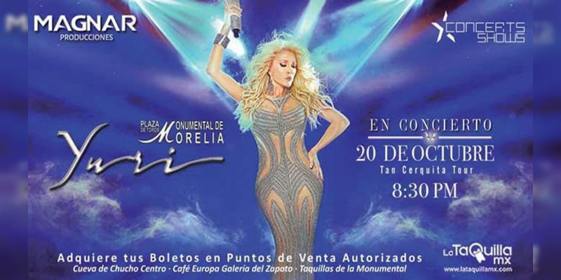 Yuri habló en exclusiva de su ”Tan Cerquita Tour“ que llegará a Morelia 