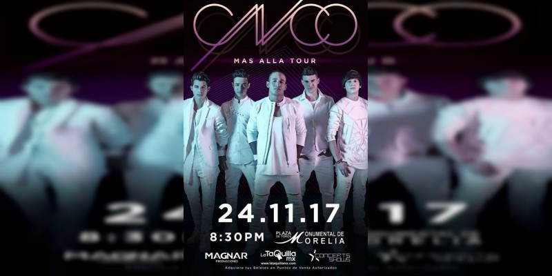 CNCO está a punto de llegar a Morelia  