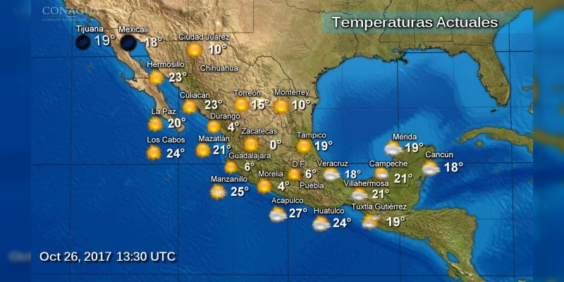 Temperaturas de 35 a 40 grados Celsius se estiman hoy en Michoacán 