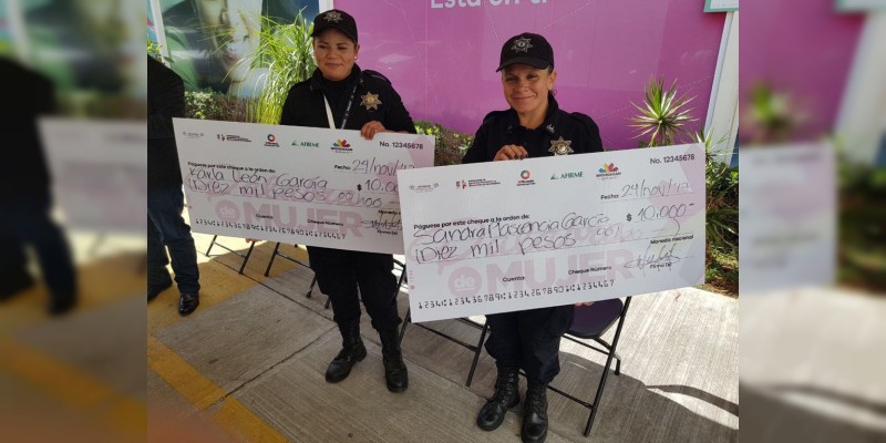 Mujeres de la Policía Auxiliar reciben apoyo de SEIMUJER - Foto 0 