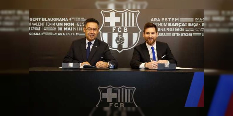 Messi renovó hasta 2021 con el Barcelona 
