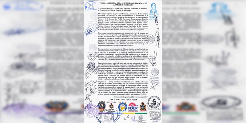 Todos a la defensa de la Universidad Michoacana de San Nicolás de Hidalgo 