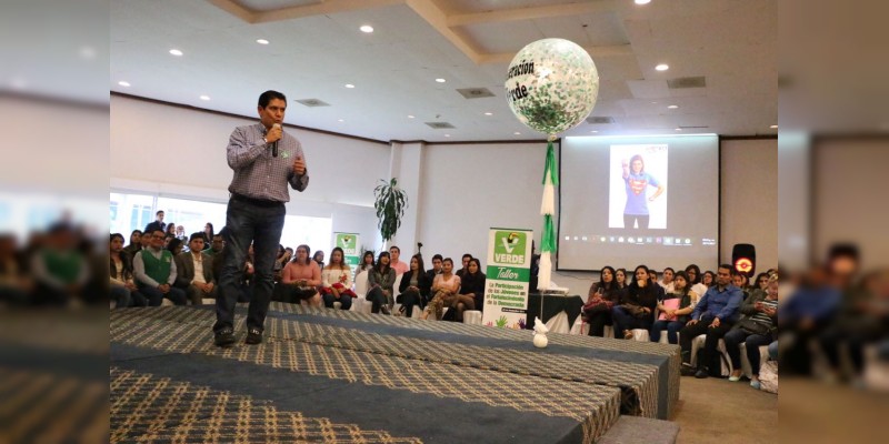 Impulsa Partido Verde la participación política de los jóvenes michoacanos 