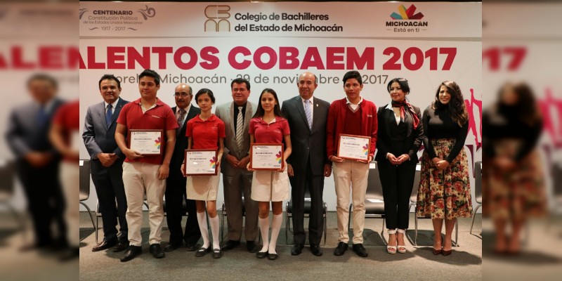 Reconoce SEE a jóvenes talentos COBAEM 2017 