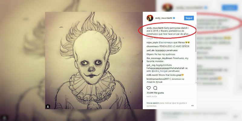 Director de Eso, traduce a Pennywise como Penehueso 