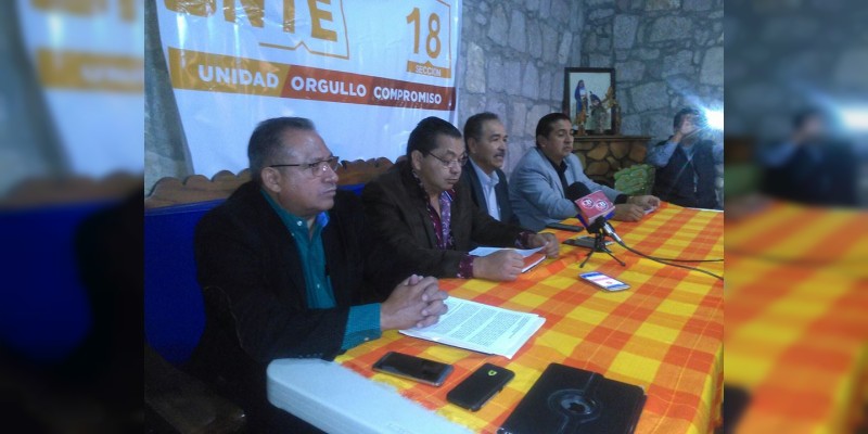 Trabajadores de la educación exigen eliminar la Comisión Ejecutiva SNTE-CNTE que suprimió al Comité de la Sección 18 