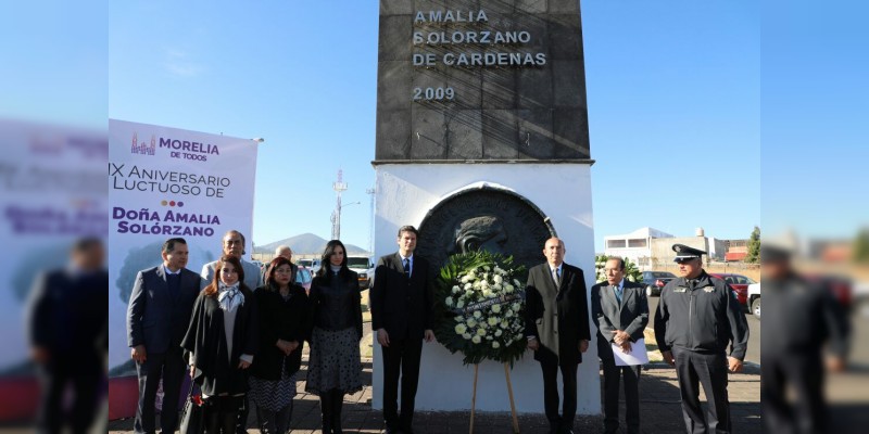 Conmemoran SEE y Ayuntamiento de Morelia, IX Aniversario Luctuoso de Amalia Solórzano 