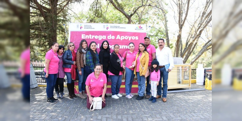 Apoyan con proyectos de Vende Más a emprendedoras de Desarrollo Integral de la Mujer Michoacana 