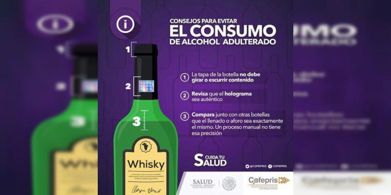 Previene SSM sobre compra de vinos y licores adulterados 