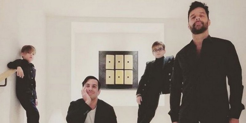 Ricky Martin presume a su gran familia 